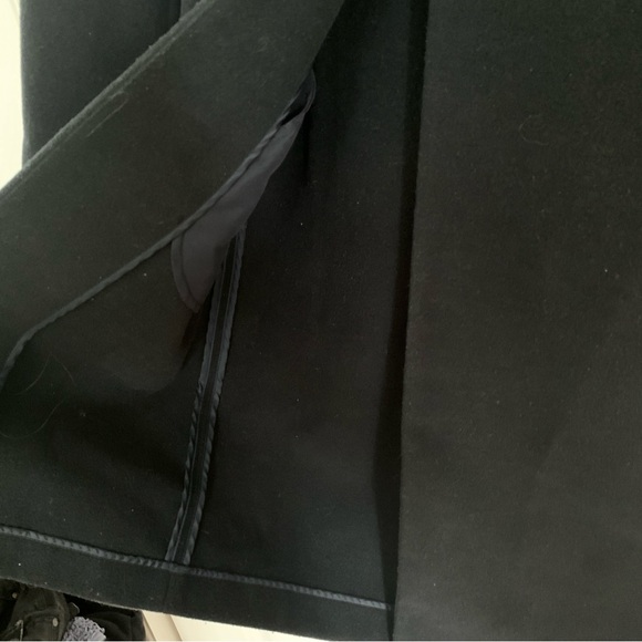 H&M Navy Blue One Button Closure Midi Length Coat Women’s Size 4 - Picture 6 of 7